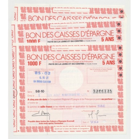 Lot 2X Action 10000 Francs - Compagnie Française pour le financement de la recherche et de l'exploitation du pétrole + Divers pa