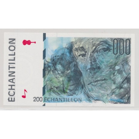 Billet 200 échantillon 