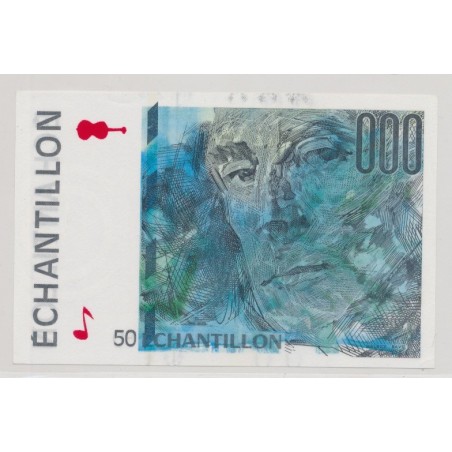 Billet 50 échantillon 