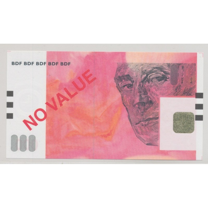Billet - No value BDF - 3 carrés noir