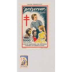 Lot 2 Timbres - préserver 1955 - Petit et grand format