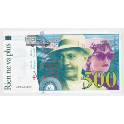 Billet publicitaire - Film Rien ne va plus - 500 Francs - Isabelle Huppert et Michel Serrault