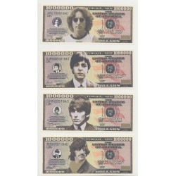 Billet Fantaisie - Série 4 Billets BEATLES