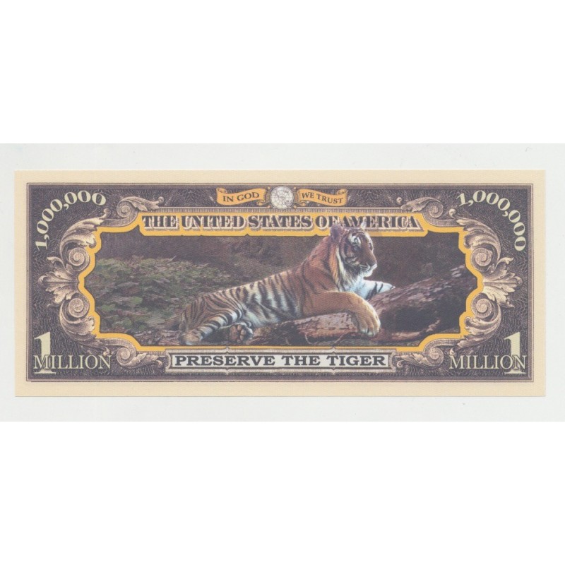 Billet Fantaisie - TIGER/TIGRE - 1 million dollar