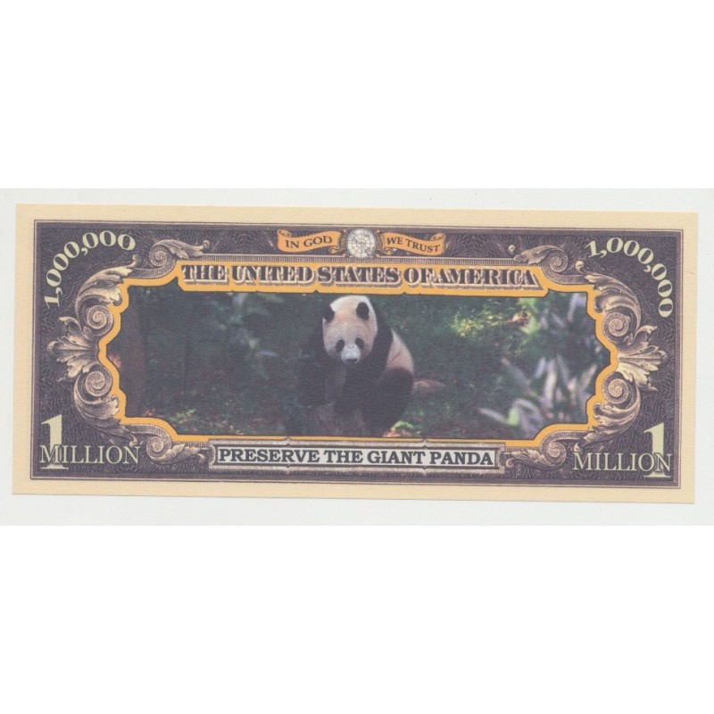 Billet Fantaisie - Préservation PANDA - 1 million dollar