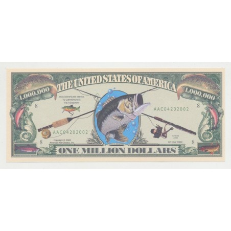 Billet Fantaisie - Pêche - 1 million dollar