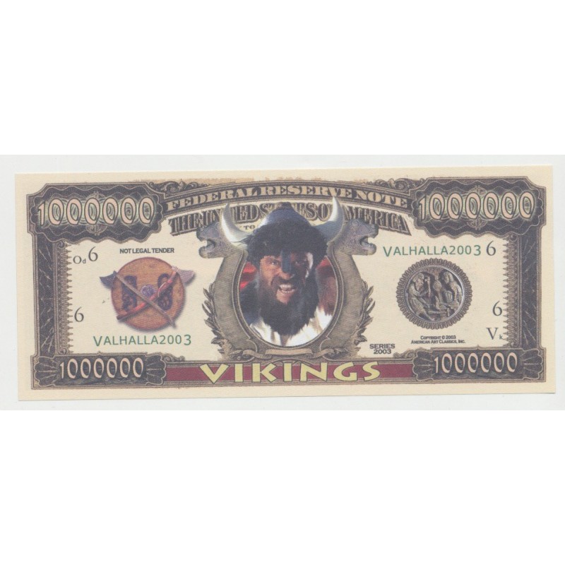Billet Fantaisie - VIKINGS - 1 million dollar