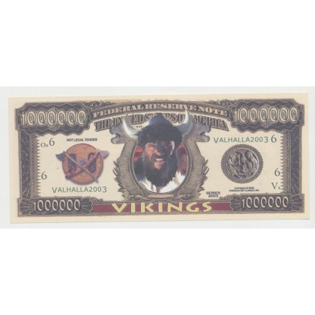 Billet Fantaisie - VIKINGS - 1 million dollar