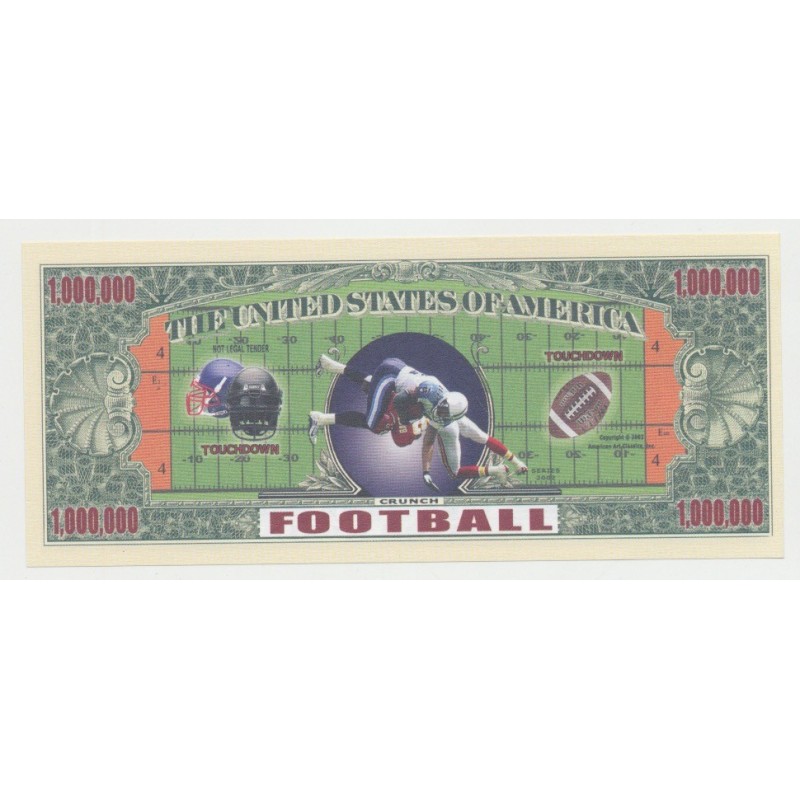 Billet Fantaisie - FOOTBALL US - 1 million dollar