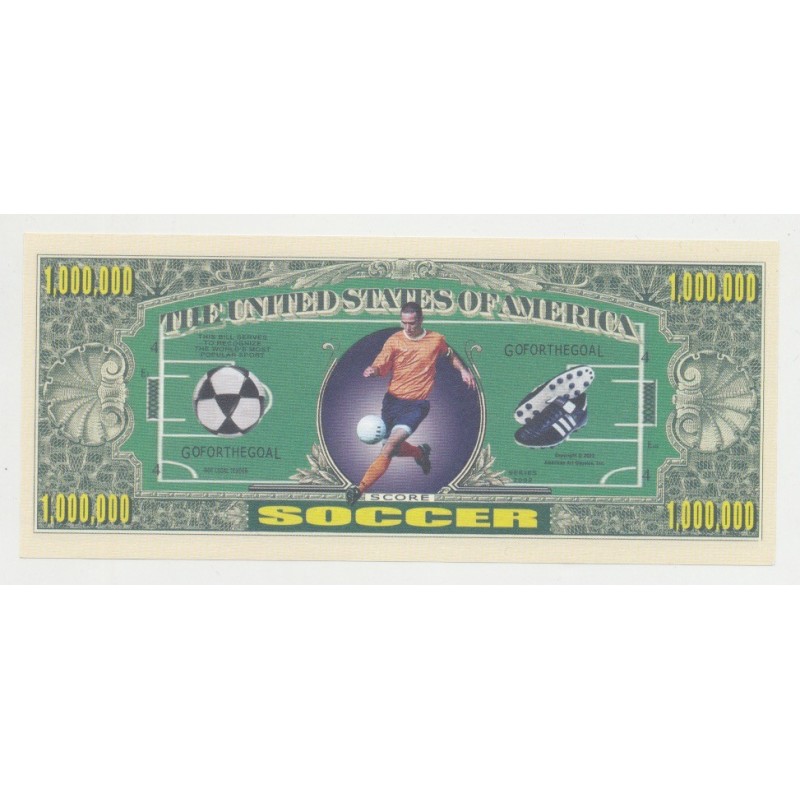Billet Fantaisie - FOOTBALL - 1 million dollar