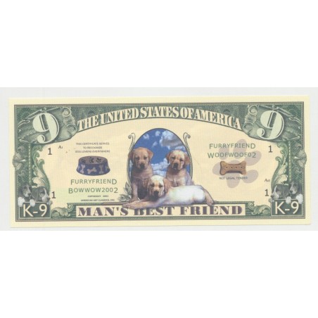 Billet Fantaisie - DOGS/CHIENS - 9 Dollars