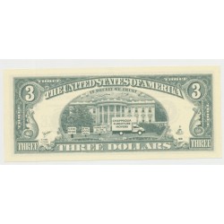 Billet Fantaisie - Hillary Clinton - 3 dollars 2