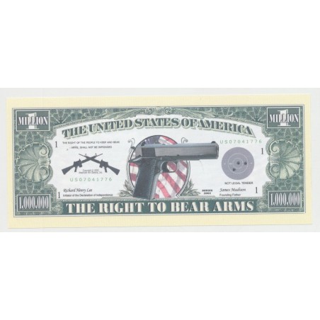 Billet Fantaisie - SECOND AMENDEMENT US - 1 million dollar