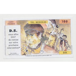Billet publicitaire - 100 Francs - modele delacroix - DS