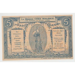Billet publicitaire - 5 Francs la maison chez maurice 2