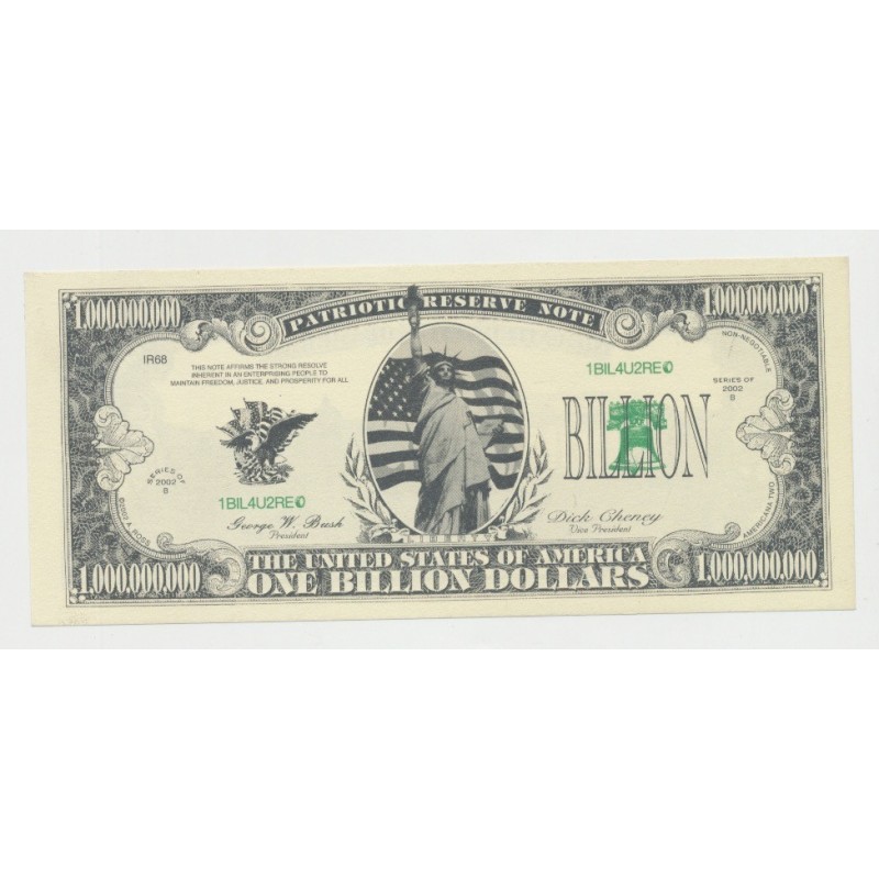 Billet Fantaisie - Statue de la liberté - 1 Billion dollar