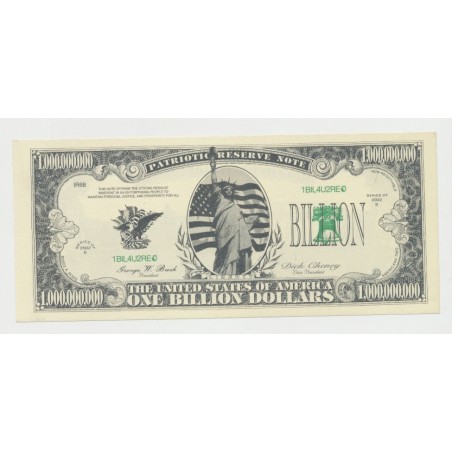 Billet Fantaisie - Statue de la liberté - 1 Billion dollar
