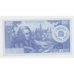 Billet publicitaire - 10 Francs Voltaire - matériel Colin 2