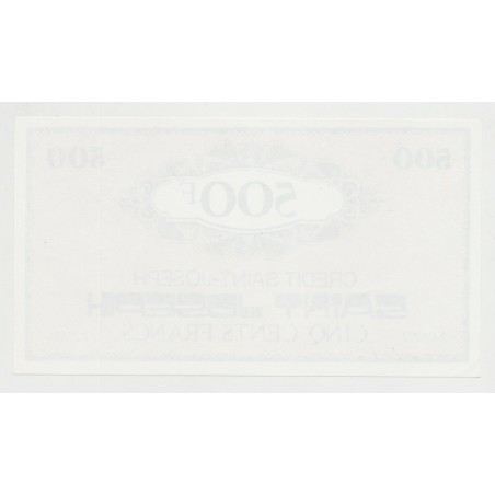 Billet publicitaire - 500 Francs Crédit st joseph