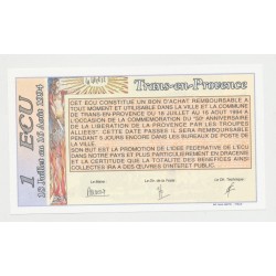 Billet publicitaire - 1 Ecu 50e anniversaire de la libération de la provence - Trans en provence 2