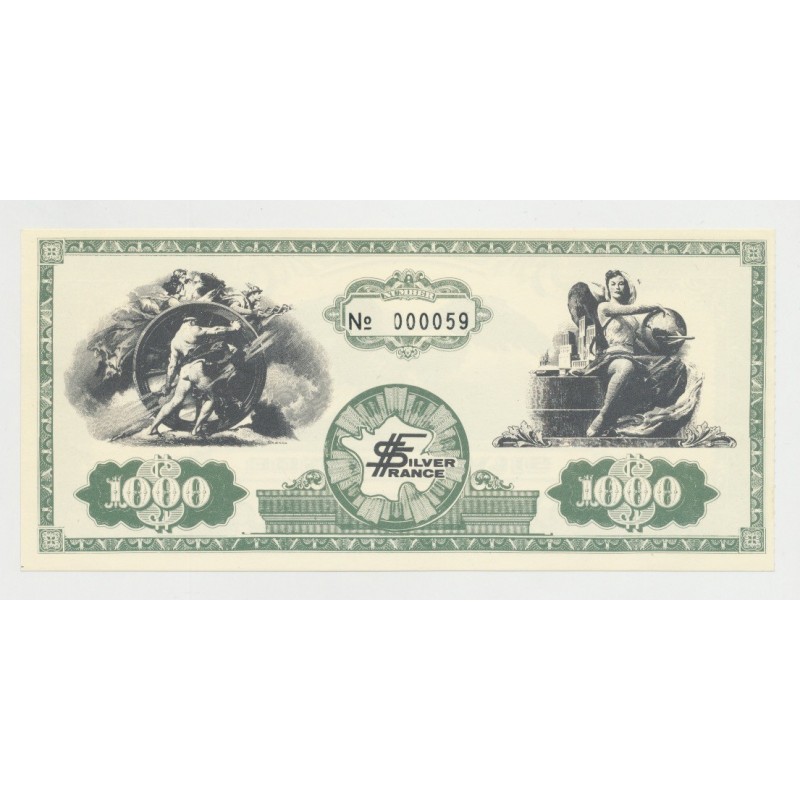Billet publicitaire - 1000 Dollars Silver France