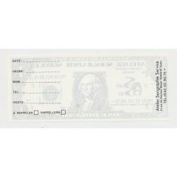 Billet publicitaire - 1 dollar atelier sérigraphie service 2