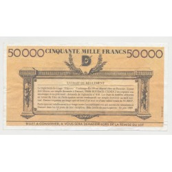 Billet publicitaire - 50000 Francs DAMART 2