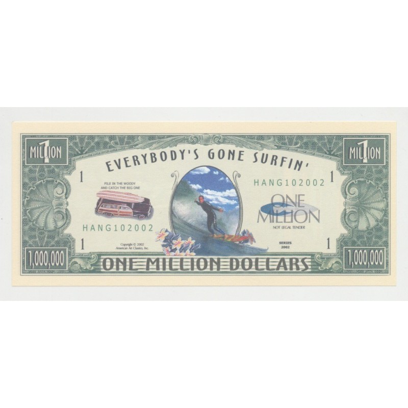 Billet Fantaisie - SURFIN - 1 million dollar