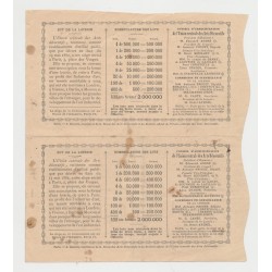 Billet Loterie - Lot 2 - Union centrale des arts décoratifs - Billet 1 Franc 2