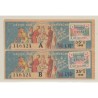 Billet Loterie - Souche 2 Tickets - Union des vendeurs - 1/10 1949