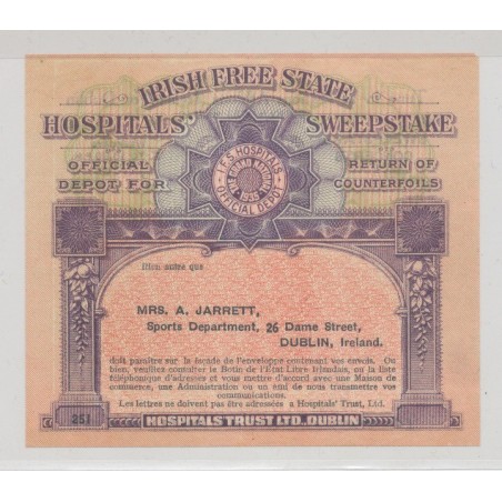 Billet Loterie - Irish free state - hospitals sweepstake