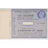 Billet Loterie nationale - 1 Dixieme 1936