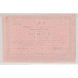 Billet Loterie d'ouvrages d'art - salon de 1859 - 1 Franc 2