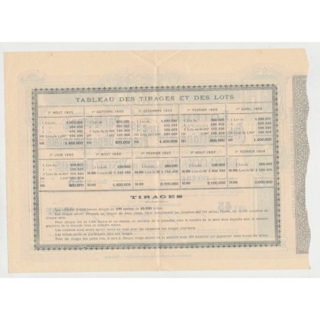 Billet Loterie - Presses parisiennes et départementales - 1905