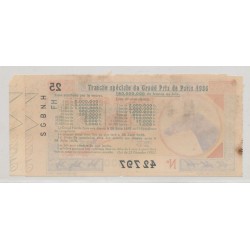 Billet Loterie nationale - 100 Francs - Grand prix de Paris 1936 - Lot de 2ex 2