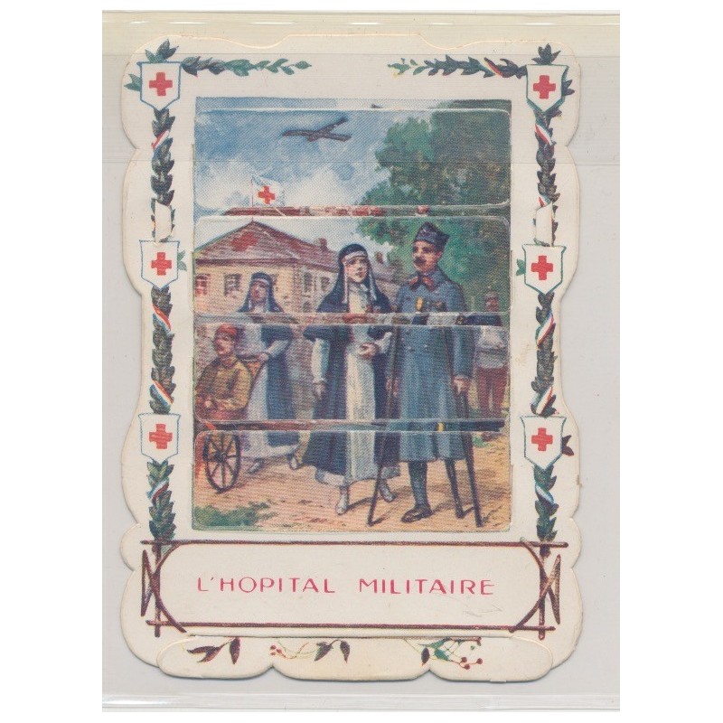 Carte L'hôpital militaire - les boches bombardent l'hopital