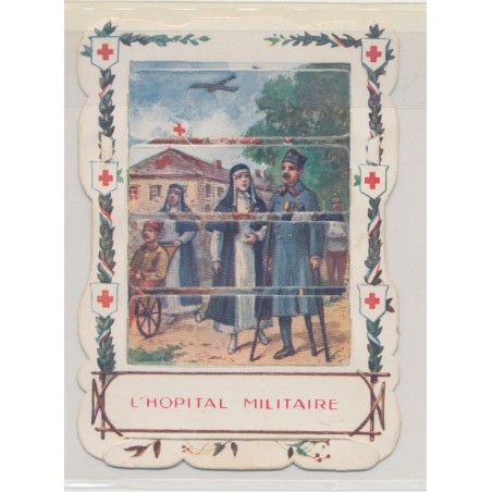Carte L'hôpital militaire - les boches bombardent l'hopital
