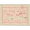 Dept59 - 20 Francs oRCHIES - 1915 - tb+