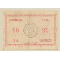 Dept59 - 20 Francs oRCHIES - 1915 - tb+ 2