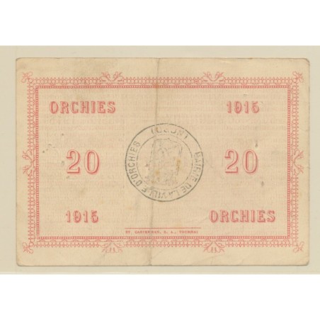 Dept59 - 20 Francs oRCHIES - 1915 - tb+