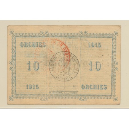 Dept59 - 10 Francs Orchies - 1915 - tb+/TTB