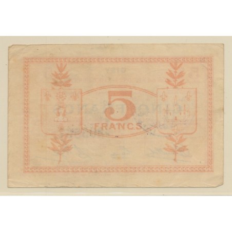 Dept59 - 5 Francs Oisy - 1917 - TTB