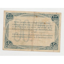 Dept17 - 50 Centimes Rochefort sur mer - 1920 - TB+ 2