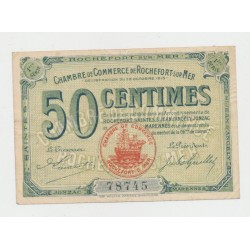 Dept17 - 50 Centimes Rochefort sur mer - 1920 - 1ere série - TTB