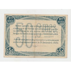 Dept17 - 50 Centimes Rochefort sur mer - 1920 - 1ere série - TTB 2