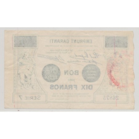 Dept59 - 10 Francs valenciennes 1914 - TTB