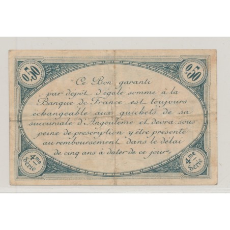 Dept 16 - 50 Centimes Angoulême - 1915 - 4e série - TB+