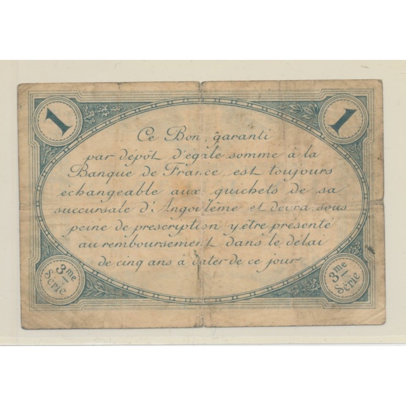 Dept 16 - 1 Franc Angoulême - 1915 - 3e série - TB+