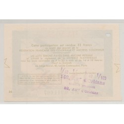 Billet Loterie nationale - Anciens combattants coloniaux - Les ailes de l'empire Français - 1941 2