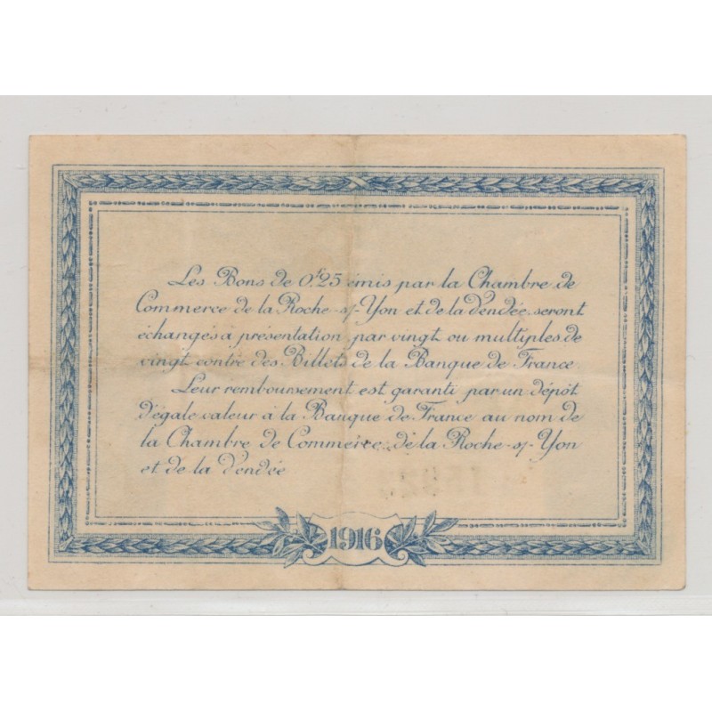 Dept85 - 25 Centimes La Roche sur Yon - 1916 - TTB